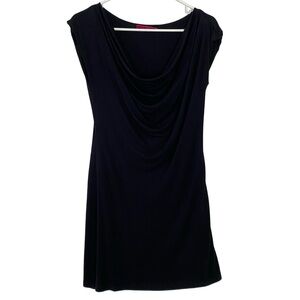 Velvet Brand Little Black Dress Womens Size Small Soft Jersey Knit Cowl Neck